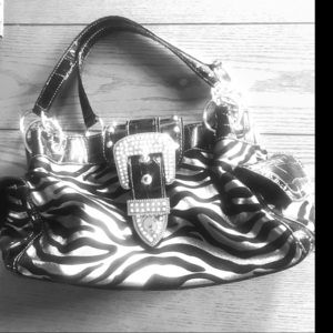 Zebra strip purse